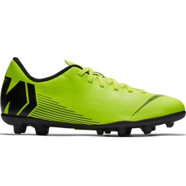 Kopačky Nike Mercurial Vapor 12 Club Mg Jr AH7350 701 vícebarevný zelený