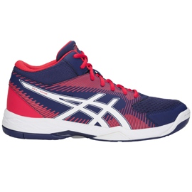 Pánská volejbalová obuv Asics Gel-Task Mt B703Y-400 bílá, červená, tmavě modrá námořnická modř