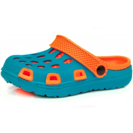 Pantofle k bazénu pro děti Aqua-speed Silvi col 01 modrá oranžová modrý oranžový