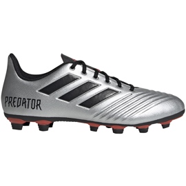 Kopačky adidas Predator 19.4 FxG stříbrné F35597 stříbro