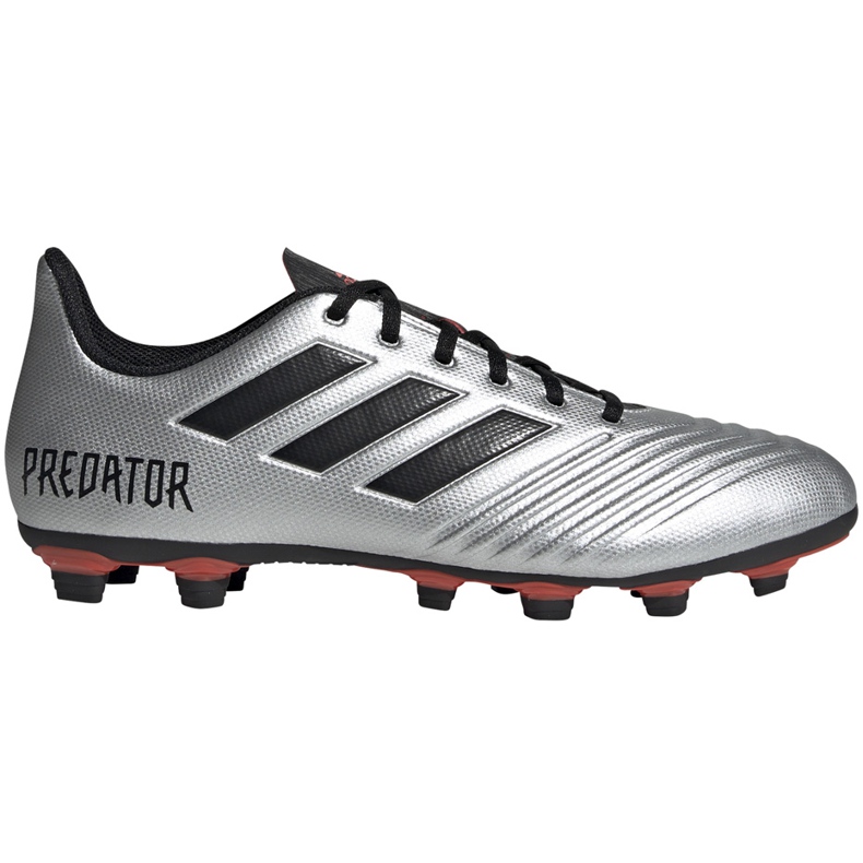 Kopačky adidas Predator 19.4 FxG stříbrné F35597 stříbrný