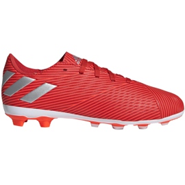 Kopačky Adidas Nemeziz 19.4 FxG Jr červené F99948 červený červený