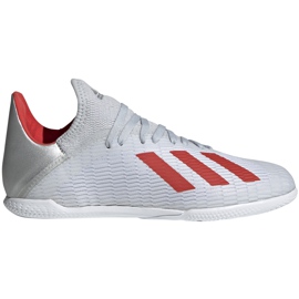 Kopačky adidas X 19.3 In Jr. stříbrné F35355 vícebarevný šedá