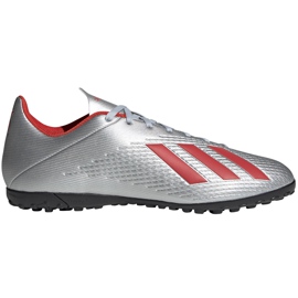 Kopačky adidas X 19.4 Tf stříbrné F35344 vícebarevný stříbro