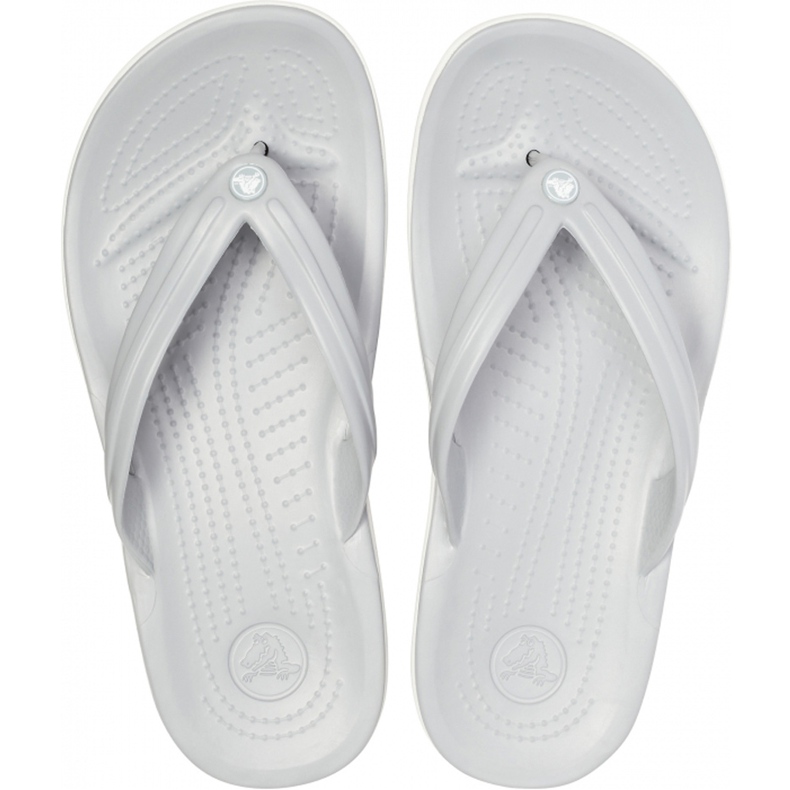 Pantofle Crocs Crocband Flip světle šedá bílá 11033 00J