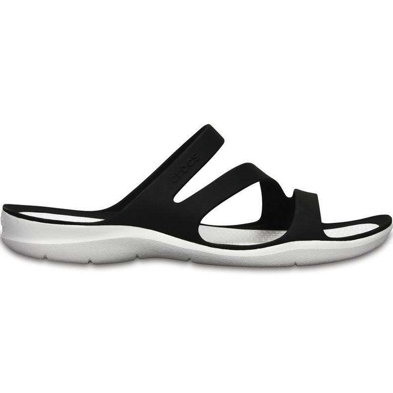 Dámské pantofle Crocs Swiftwater Sandal W černé a bílé 203998 066 bílý černá