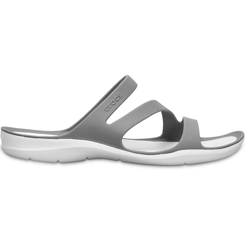 Dámské pantofle Crocs Swiftwater Sandal W šedo-bílé 203998 06X šedá