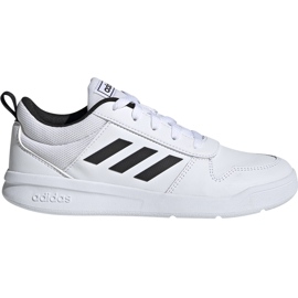 Dětské boty Adidas Tensaur K bílé a černé EF1085 bílý Dětské boty Adidas Tensaur K bílé a černé EF1085 bílý