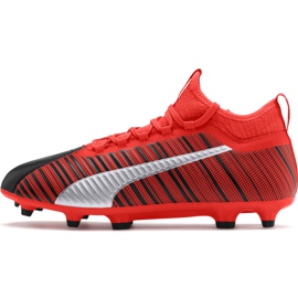 Kopačky Puma One 5.3 Fg Ag červeno-černé 105604 01 vícebarevný červený