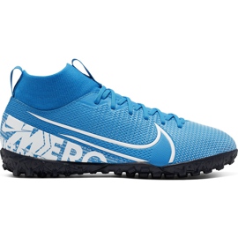 Kopačky Nike Mercurial Superfly 7 Academy Tf Junior AT8143 414 vícebarevný modrý
