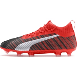Kopačky Puma One 5.2 Fg Ag červená černá 105618 01 vícebarevný červený