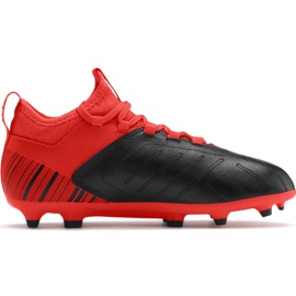 Kopačky Puma One 5.3 Fg Ag Junior červená černá 105657 01 vícebarevný červený