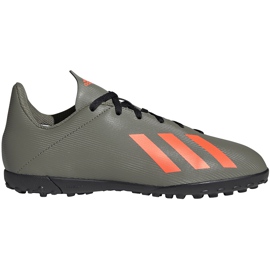 Zelené kopačky Adidas X 19.4 Tf Jr EF8378 zelený zelený