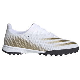Kopačky Adidas X GHOSTED.3 Tf Junior EG8214 bílý šedá
