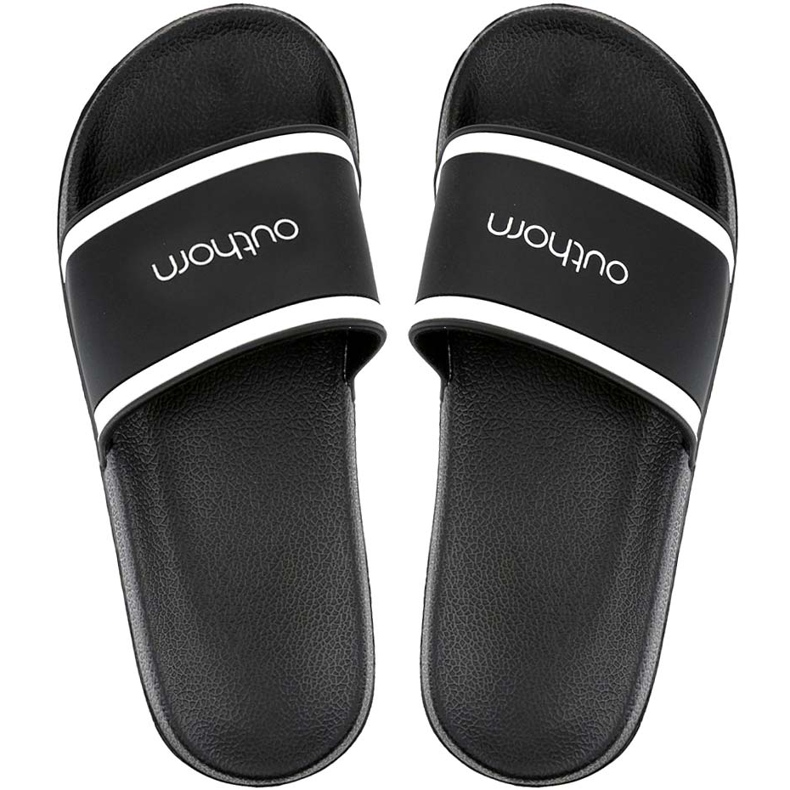 Pánské pantofle Outhorn černé a bílé HOL20 KLM601 20S bílý černá