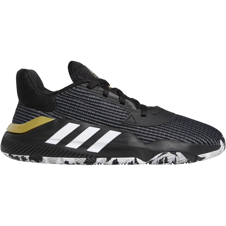 Adidas Pro Bounce 2019 Nízké černé a bílé boty EF0469 černá černá