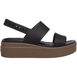 Dámské sandály Crocs Brooklyn Low Wedge W hnědé 206453 07H černý