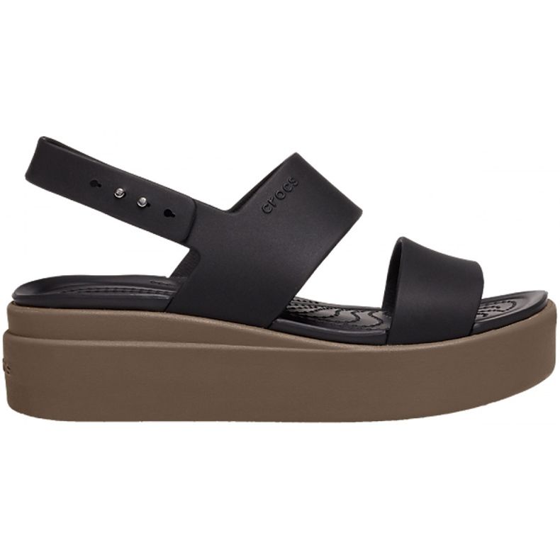 Dámské sandály Crocs Brooklyn Low Wedge W hnědé 206453 07H černá