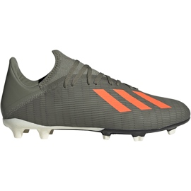 Zelené kopačky Adidas X 19.3 Fg EF8365 zelený šedá