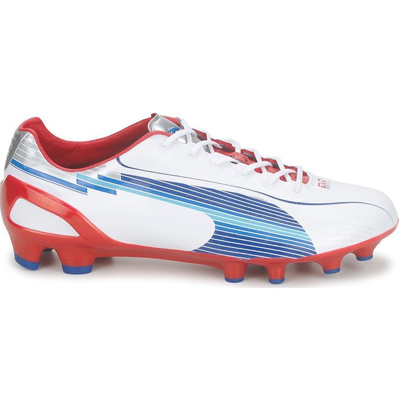 Kopačky Puma Evo Speed ​​1 Fg bílo-červeno-modré 102527 01 bílý bílý