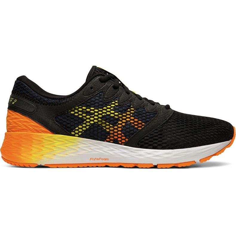 Pánské běžecké boty Asics Roadhawk Ff 2 černé a oranžové 1011A136 005 černá