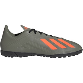 Zelené kopačky Adidas X 19.4 Tf EF8370 zelený šedá