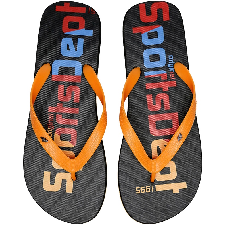 Pánské pantofle 4F vícebarevné H4L20 KLM006 90S oranžový