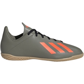 Zelené kopačky Adidas X 19.4 In Junior EF8379 zelený