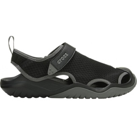 Pánské sandály Crocs Swiftwater Mesh Deck Sandal M černé 205289 001 černý