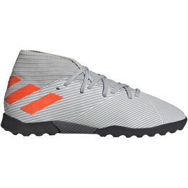 Šedé kopačky Adidas Nemeziz 19.3 Tf Jr EF8303 vícebarevný šedá