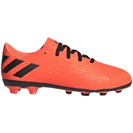 Kopačky Adidas Nemeziz 19.4 FxG Jr oranžové EH0507 oranžová, černá pomerančový