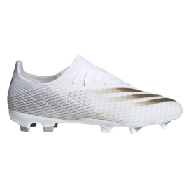 Kopačky Adidas X GHOSTED.3 Fg EG8193 bílá, zlatá bílý