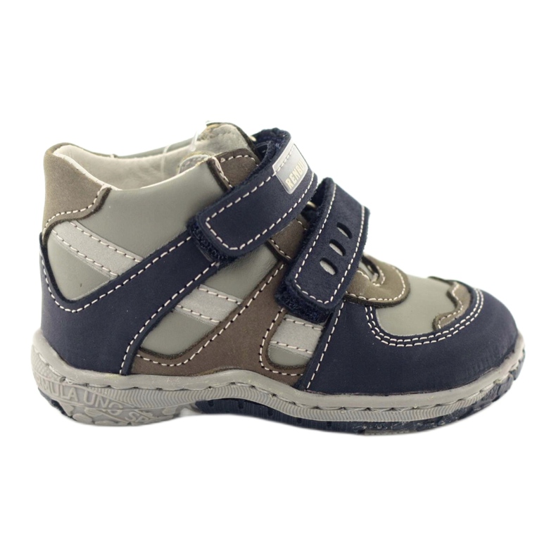 Kožené boty Ren But 1363 tmavě modré námořnická modrá šedá