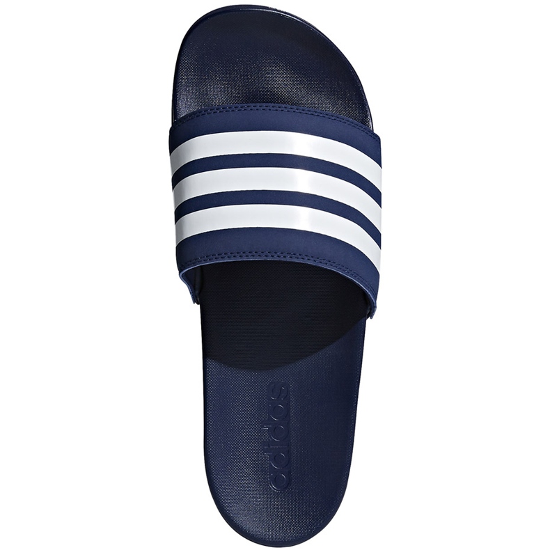 Tmavě modré pantofle Adidas Adilette Comfort B42114 bílý námořnická modrá