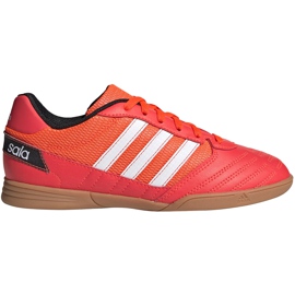 Červené kopačky Adidas Super Sala Junior FV2639 červený červený