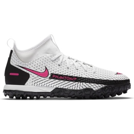 Fotbalová obuv Nike Phantom Gt Academy Df Tf Junior CW6695 160 bílá bílá
