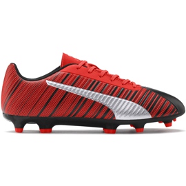 Kopačky Puma One 5.4 Fg Ag červeno-černé 105605 01 vícebarevný červený