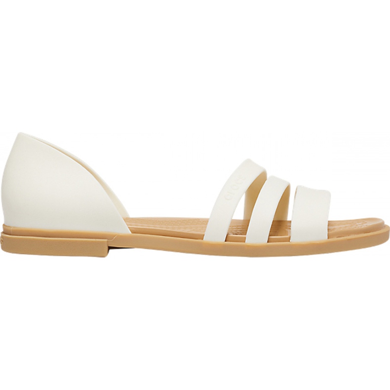Dámské sandály Crocs Tulum Open Flat W Pearl 206109 1CQ bílý