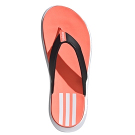 Dámské dámské pantofle Adidas Comfort Flip Flop oranžovo-černo-bílé EG2064 černý pomerančový