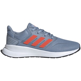 Dětské boty Adidas Runfalcon K šedo-oranžové FV9440 pomerančový šedá