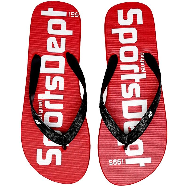 Pánské pantofle 4F červené H4L20 KLM006 62S černá Pánské pantofle 4F červené H4L20 KLM006 62S černá