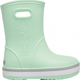 Dětské boty do deště Crocs Crocband Rain Boot Kids zelené 205827 3TO zelený