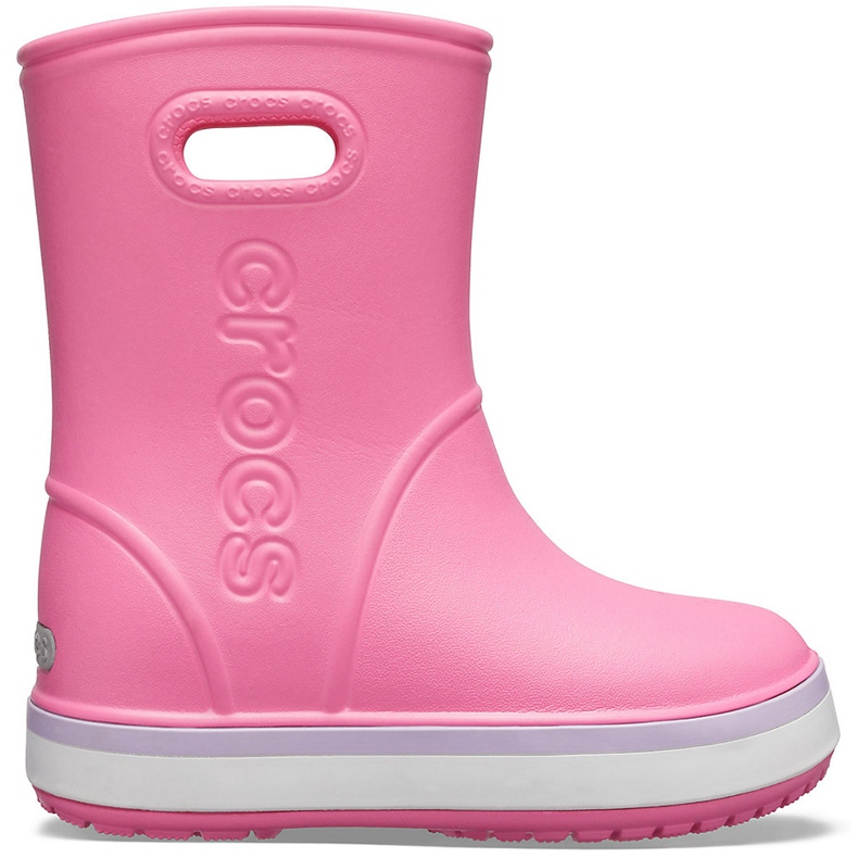 Dětské boty do deště Crocs Crocband Rain Boot Kids růžové 205827 6QM růžový