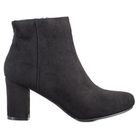 Laura Mode Klasické kozačky na sloupek černá