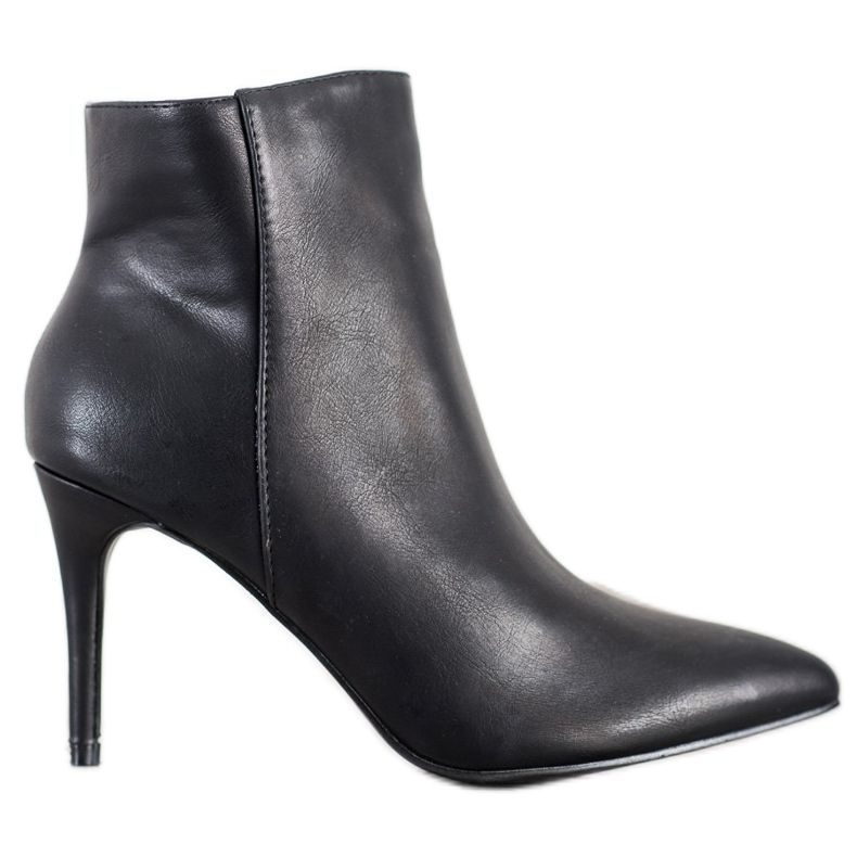 Sweet Shoes Sexy kozačky z eko kůže černá