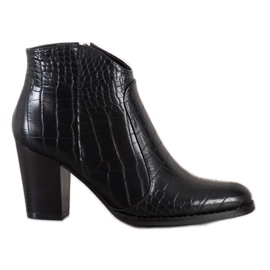 Filippo Módní boty Snake Print černá