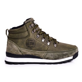 Dámské trekové boty Big Star Khaki GG274617 šedá zelený