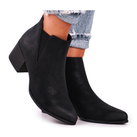 Dámské boty Sergio Leone Jodhpur boty Eco Nubuck Black BT621 černý