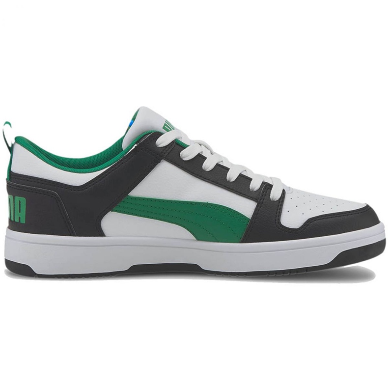 Puma Rebound LayUp Lo Sl M 369866 12 bílý černá zelená Puma Rebound LayUp Lo Sl M 369866 12 bílý černá zelená