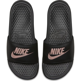 Dámská skluzavka Nike Benassi Just Do It 343881 007 černý růžový